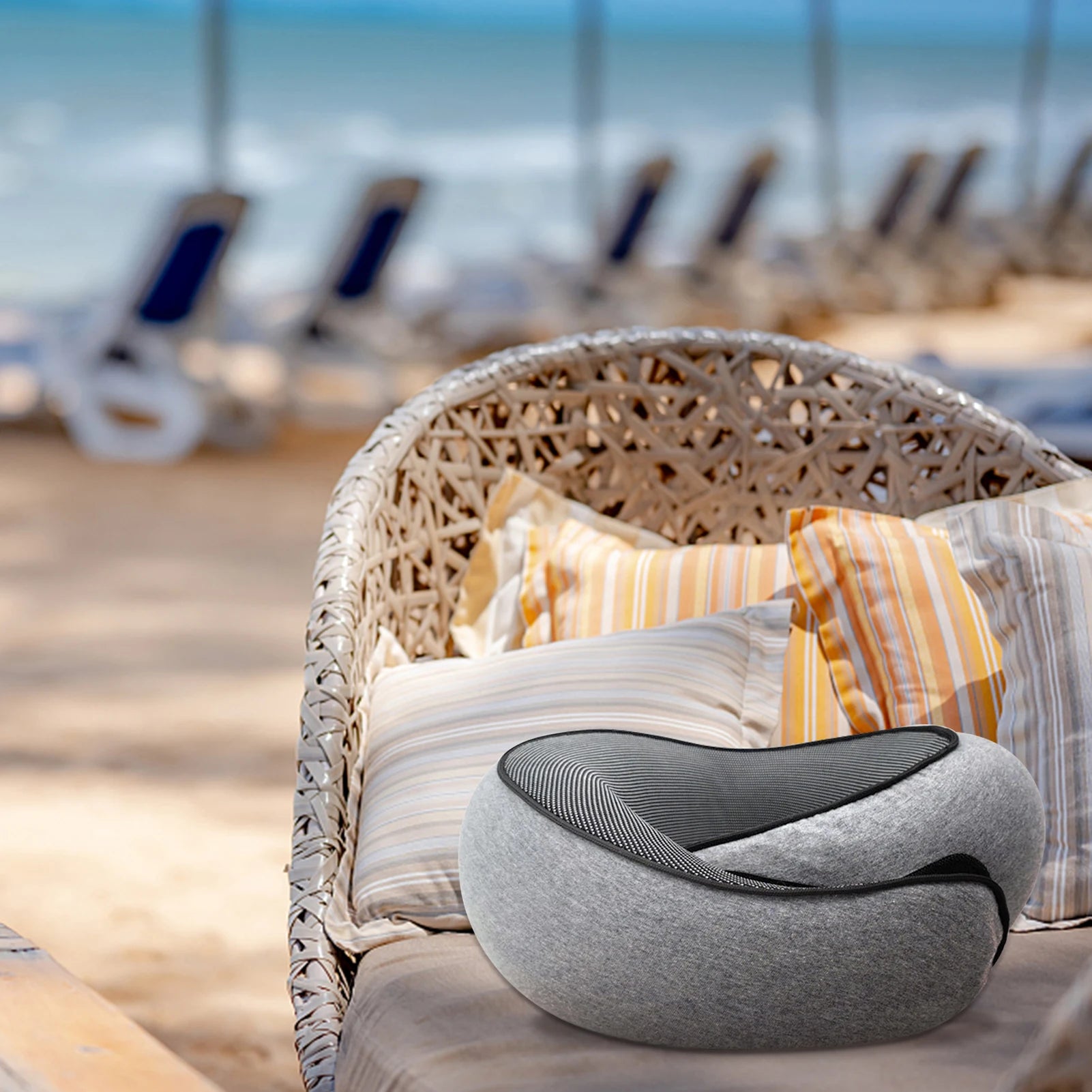 Memory Foam Travel Neck Pillow | U-Shaped Snail Design | Portable & Adjustable Sleep Support