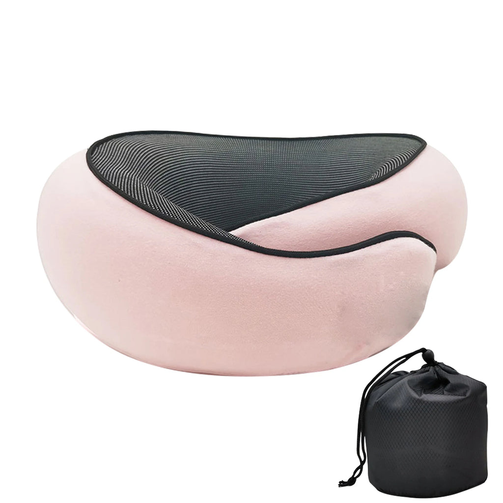 Memory Foam Travel Neck Pillow | U-Shaped Snail Design | Portable & Adjustable Sleep Support