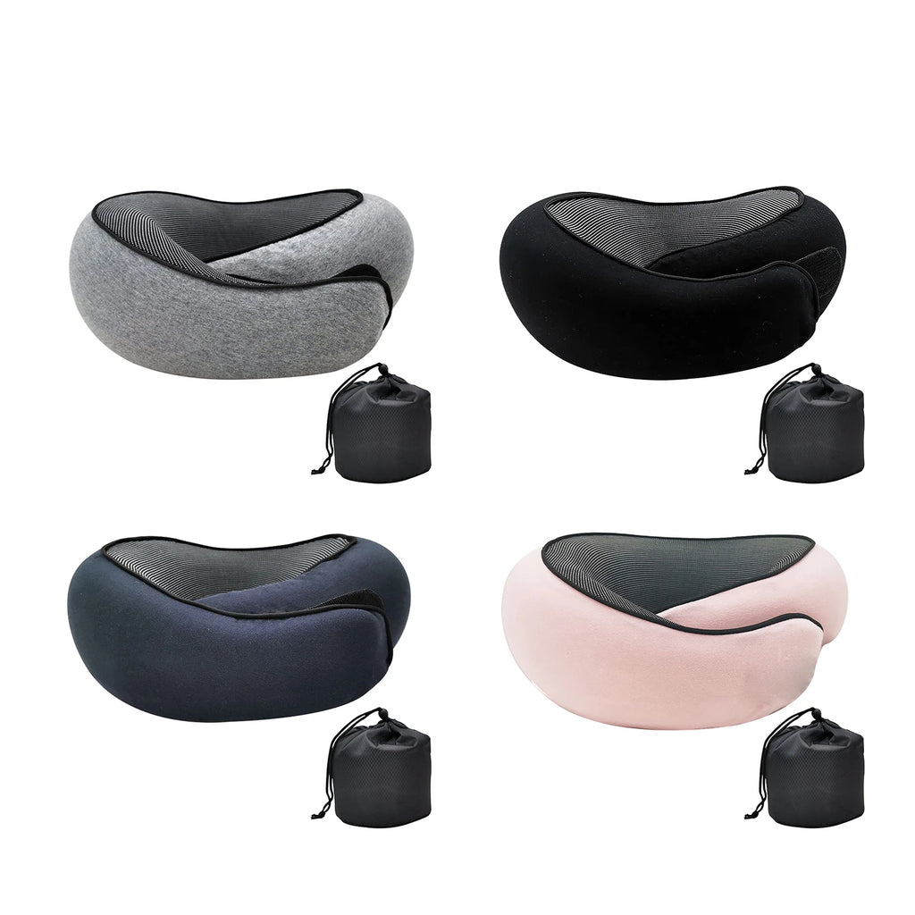Memory Foam Travel Neck Pillow | U-Shaped Snail Design | Portable & Adjustable Sleep Support