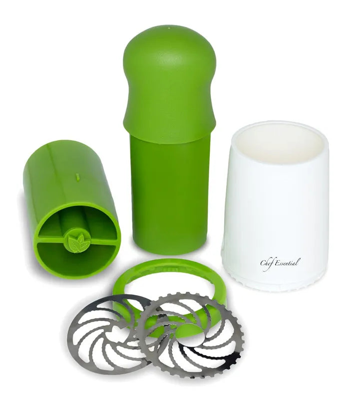 Handheld Rotary Cheese Grater | 2 Interchangeable Blades | Stainless Steel & ABS