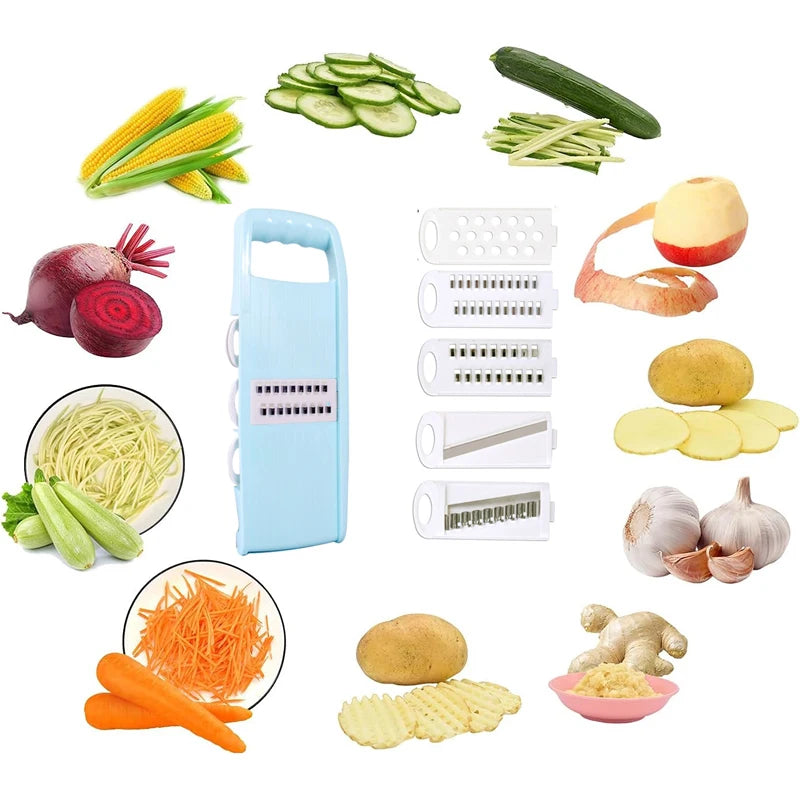5-in-1 Mandoline Vegetable Slicer — Quick & Easy Food Prep for Every Kitchen