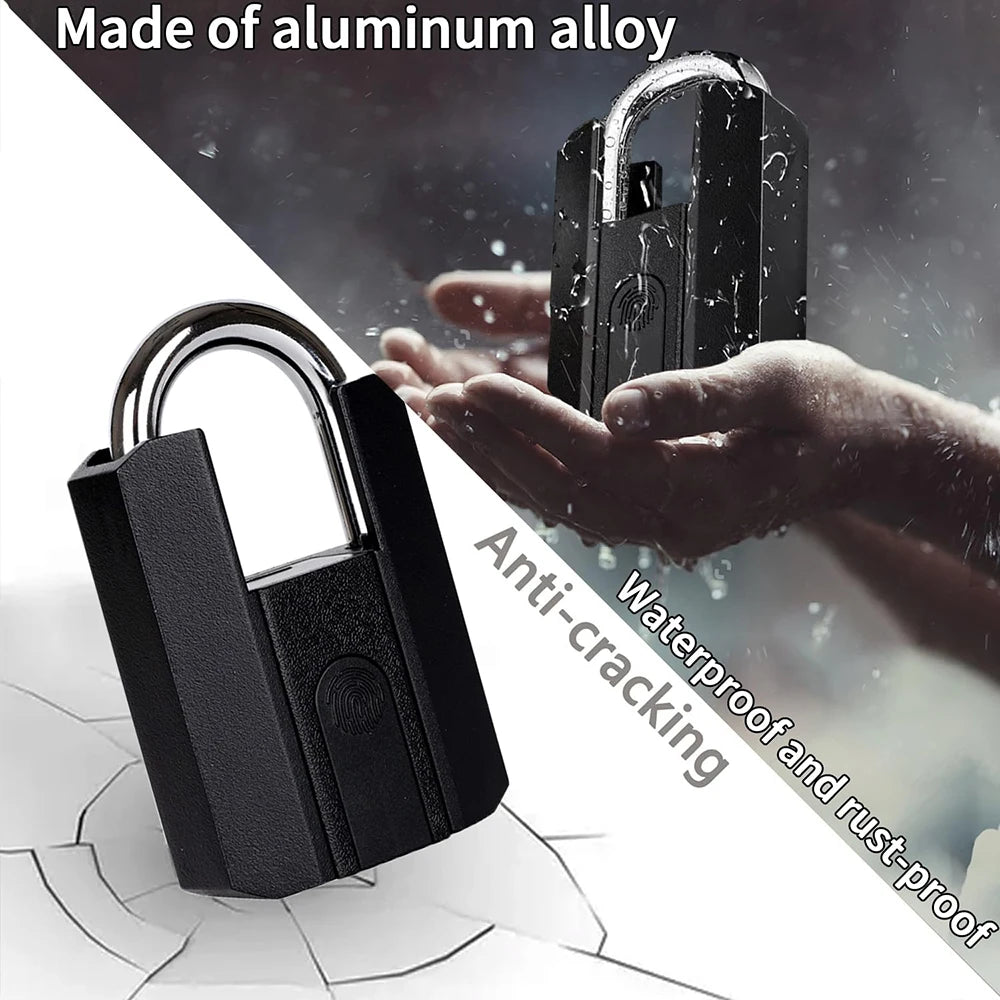 Smart Fingerprint Padlock | Keyless Biometric | IP67 Waterproof | App & Fingerprint Unlock