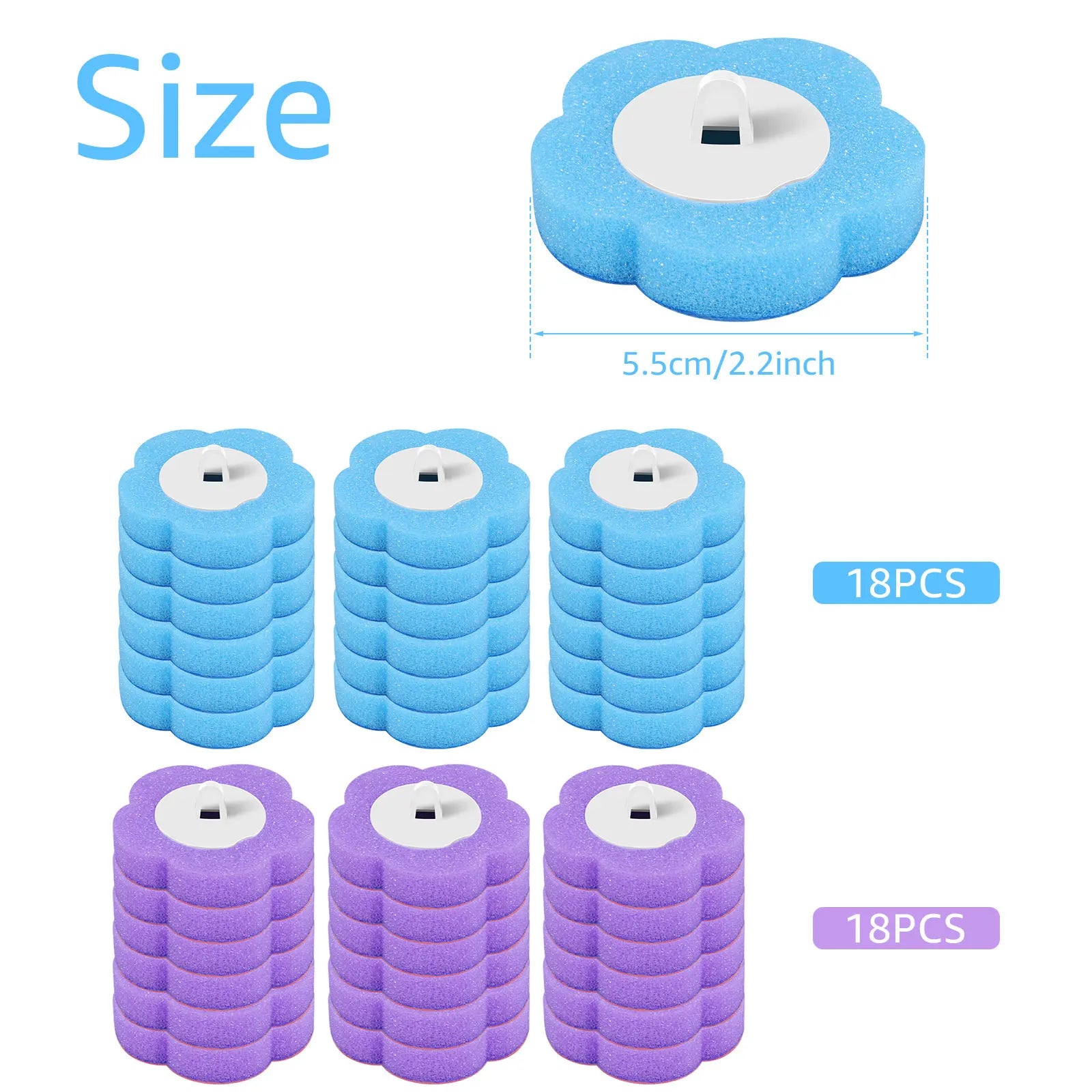 Disposable Toilet Brush Set — Hygienic Replacement Heads with Wall-Mount Holder