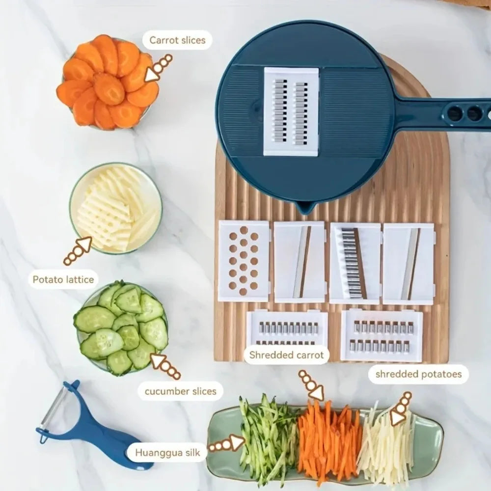 9-in-1 Vegetable Cutter & Slicer — Multi-Function Food Chopper for Easy Meal Prep