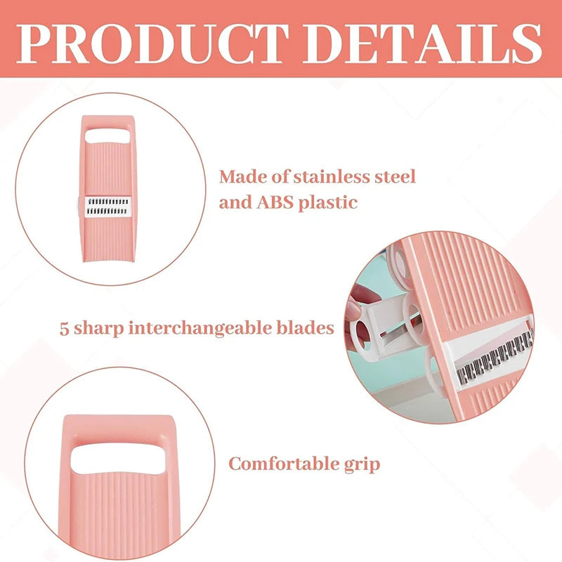 5-in-1 Mandoline Vegetable Slicer — Quick & Easy Food Prep for Every Kitchen