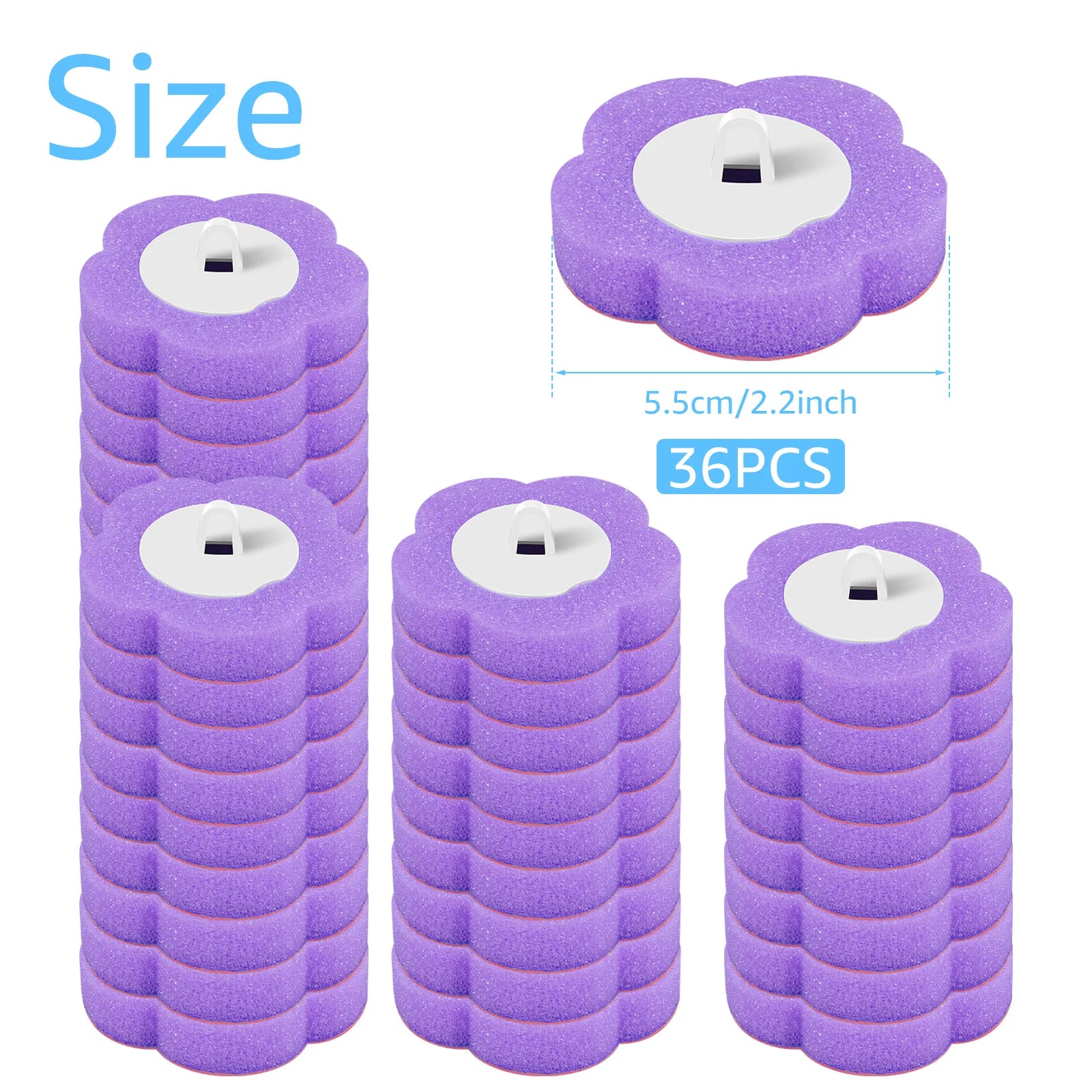 Disposable Toilet Brush Set — Hygienic Replacement Heads with Wall-Mount Holder