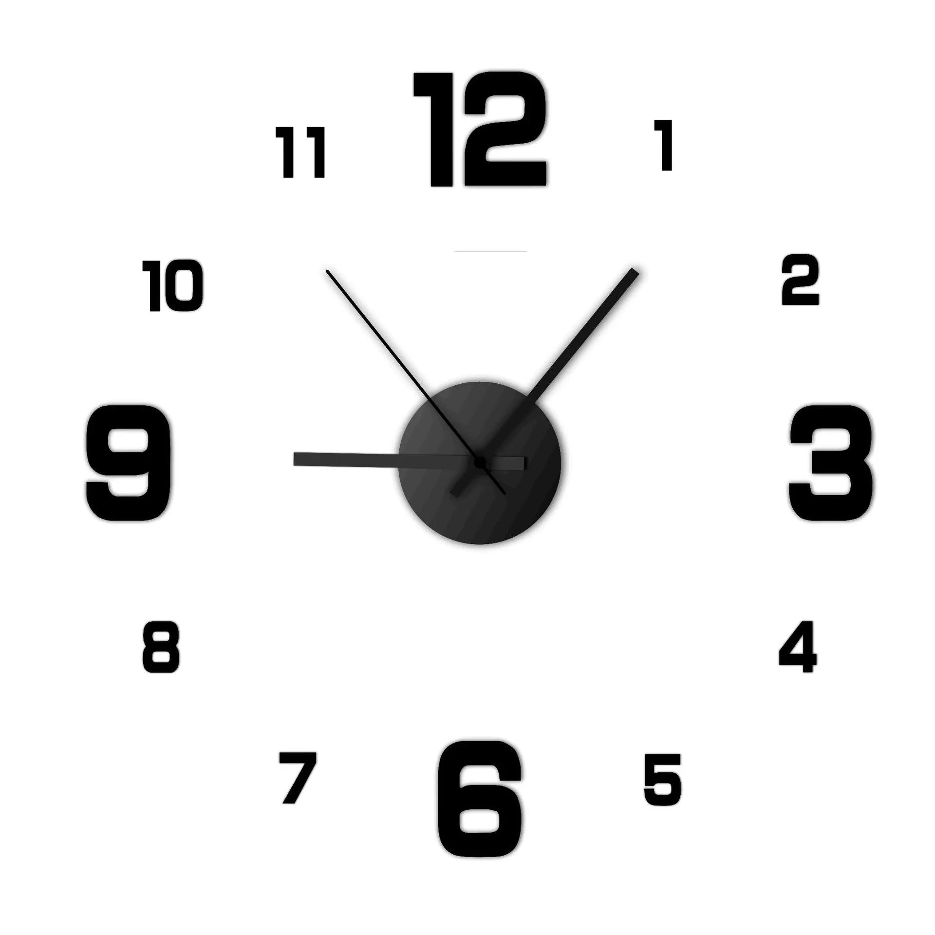 Frameless 3D Wall Clock — Modern DIY Mirror Sticker for Any Room