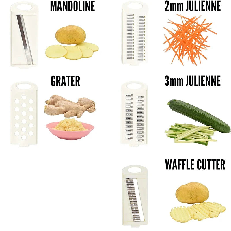 5-in-1 Mandoline Vegetable Slicer — Quick & Easy Food Prep for Every Kitchen