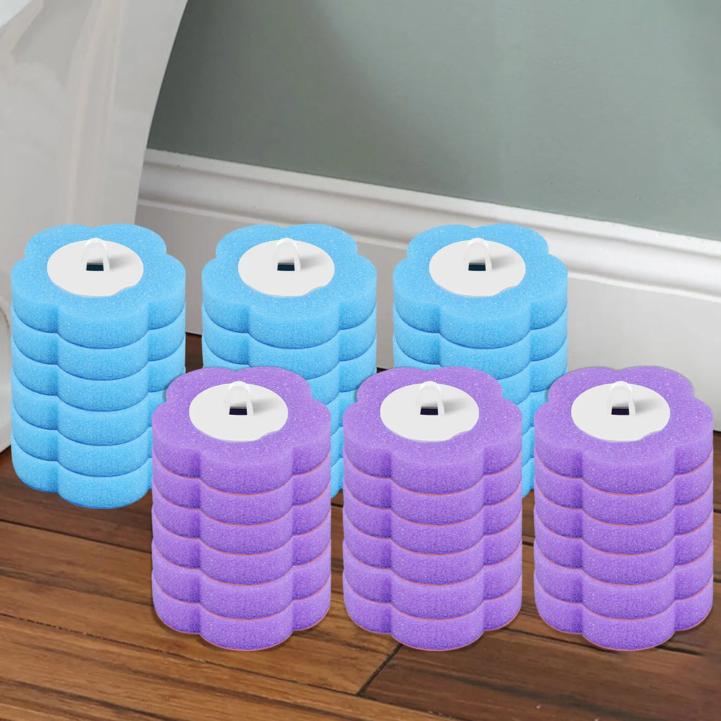 Disposable Toilet Brush Set — Hygienic Replacement Heads with Wall-Mount Holder