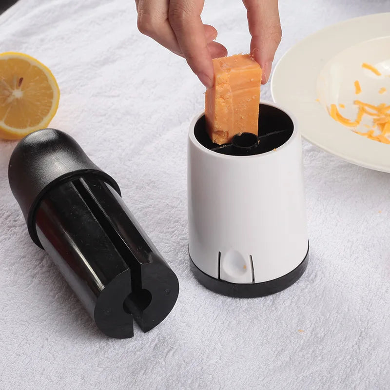Handheld Rotary Cheese Grater | 2 Interchangeable Blades | Stainless Steel & ABS