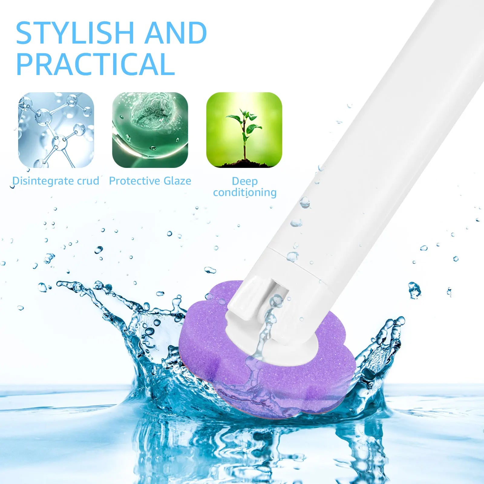 Disposable Toilet Brush Set — Hygienic Replacement Heads with Wall-Mount Holder