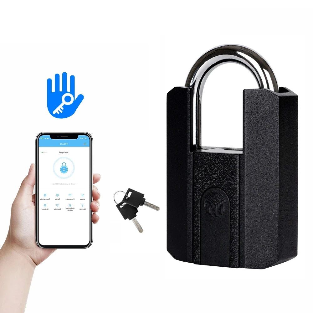Smart Fingerprint Padlock | Keyless Biometric | IP67 Waterproof | App & Fingerprint Unlock