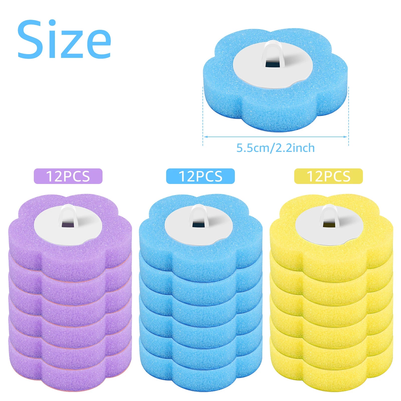 Disposable Toilet Brush Set — Hygienic Replacement Heads with Wall-Mount Holder