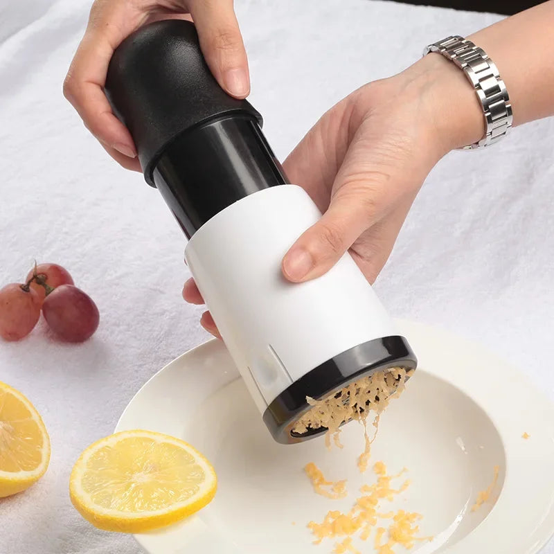Handheld Rotary Cheese Grater | 2 Interchangeable Blades | Stainless Steel & ABS