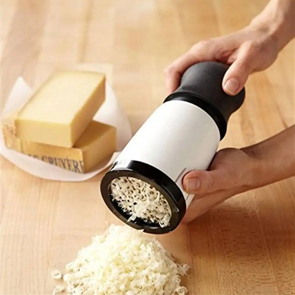 Handheld Rotary Cheese Grater | 2 Interchangeable Blades | Stainless Steel & ABS