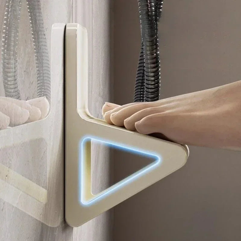 No-Drill Wall-Mounted Shower Hose Hook | LED Accent | Adhesive Bathroom Holder