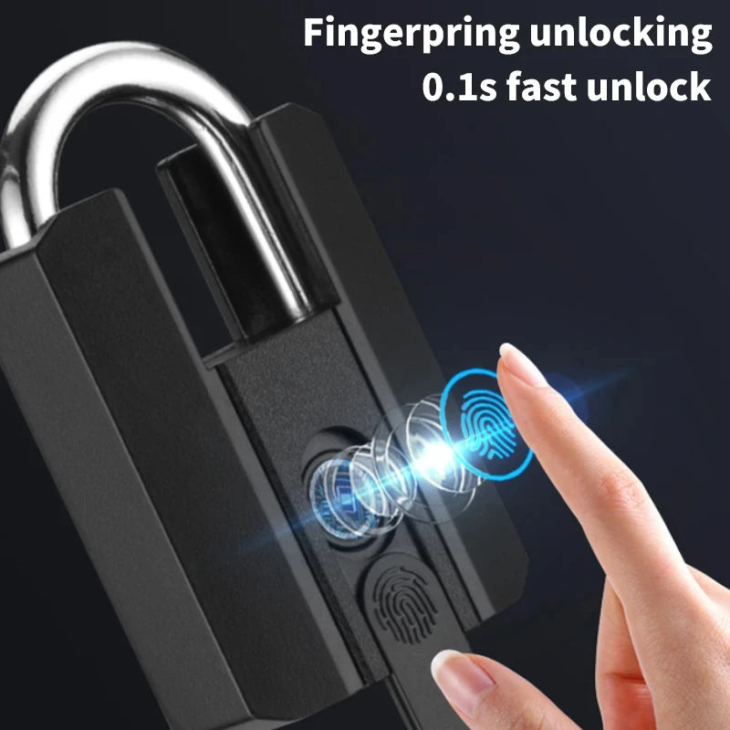 Smart Fingerprint Padlock | Keyless Biometric | IP67 Waterproof | App & Fingerprint Unlock