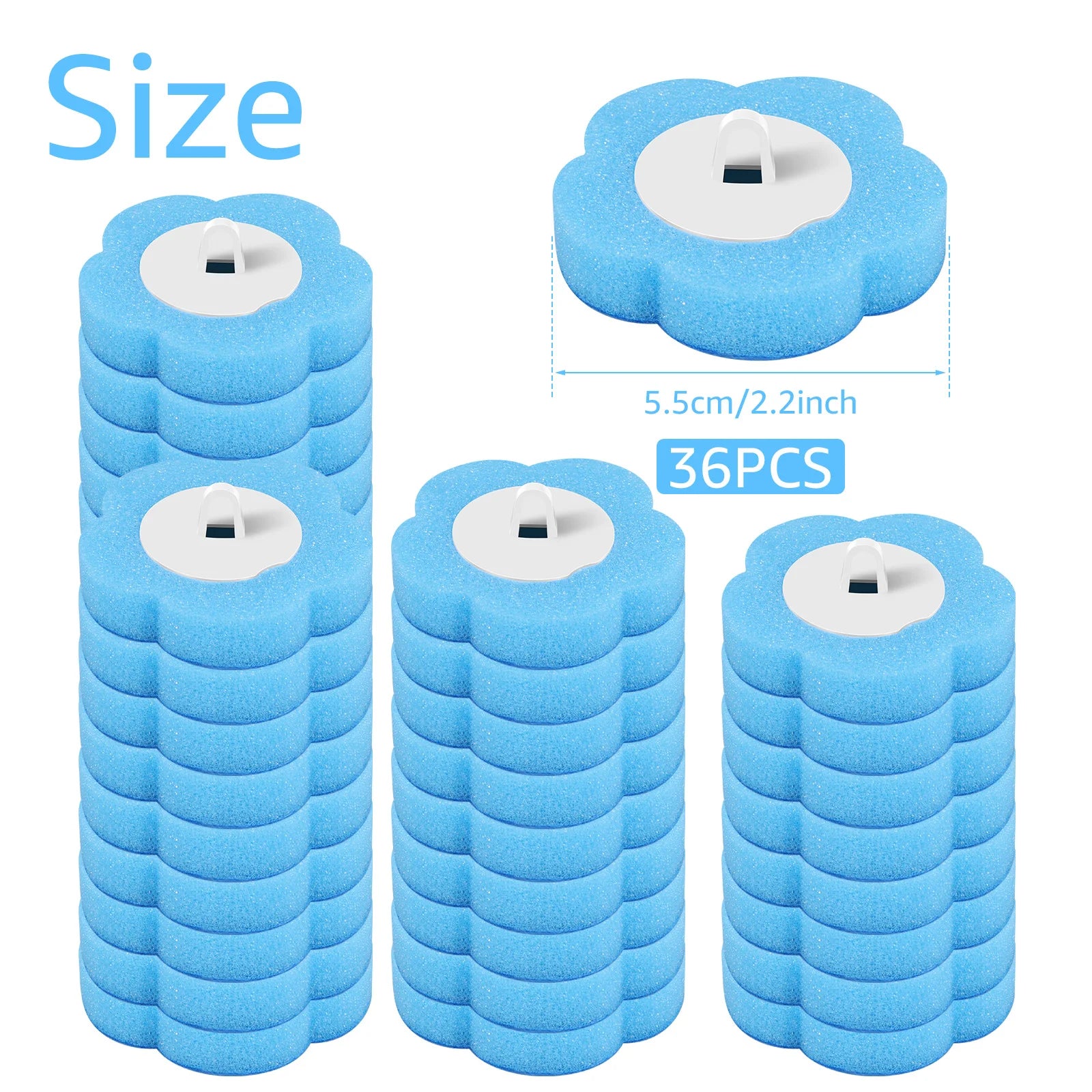 Disposable Toilet Brush Set — Hygienic Replacement Heads with Wall-Mount Holder