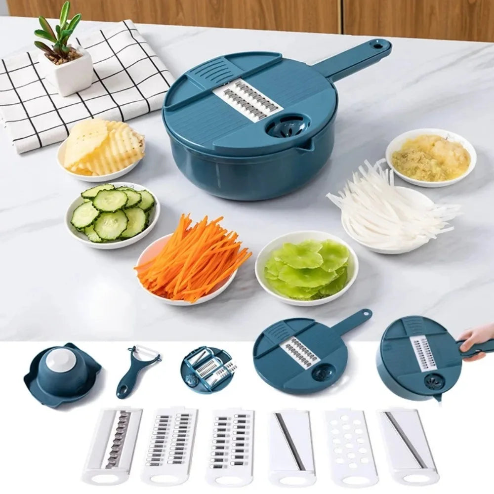 9-in-1 Vegetable Cutter & Slicer — Multi-Function Food Chopper for Easy Meal Prep