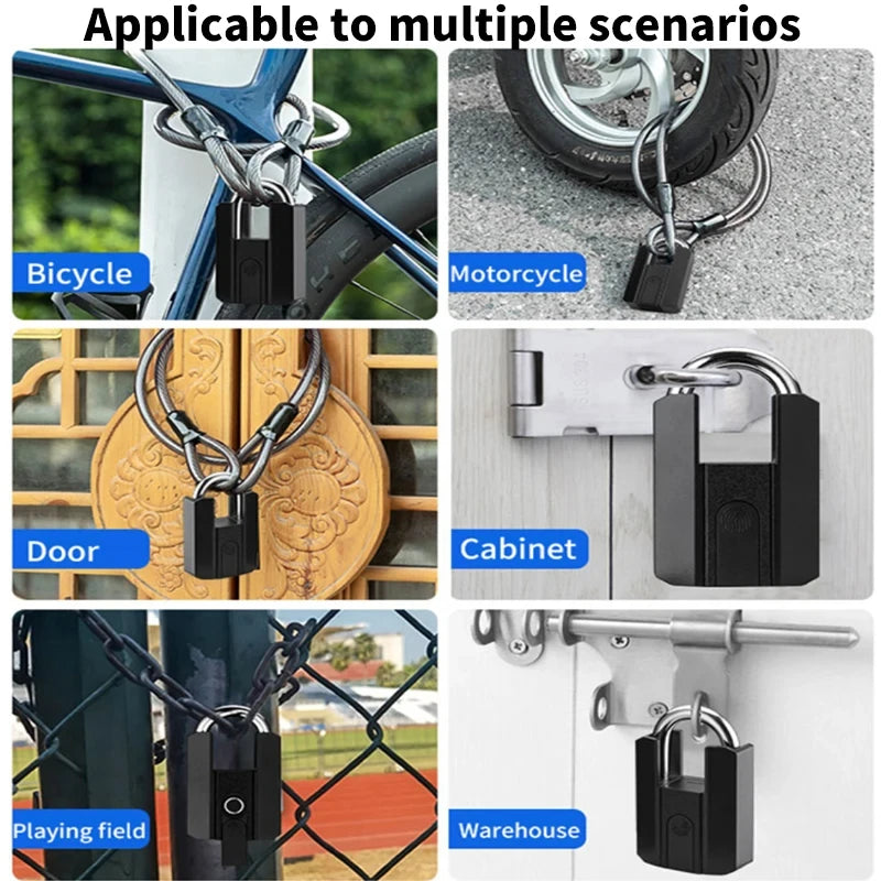 Smart Fingerprint Padlock | Keyless Biometric | IP67 Waterproof | App & Fingerprint Unlock